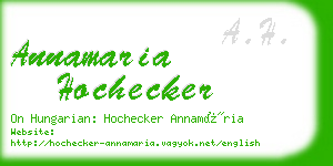 annamaria hochecker business card